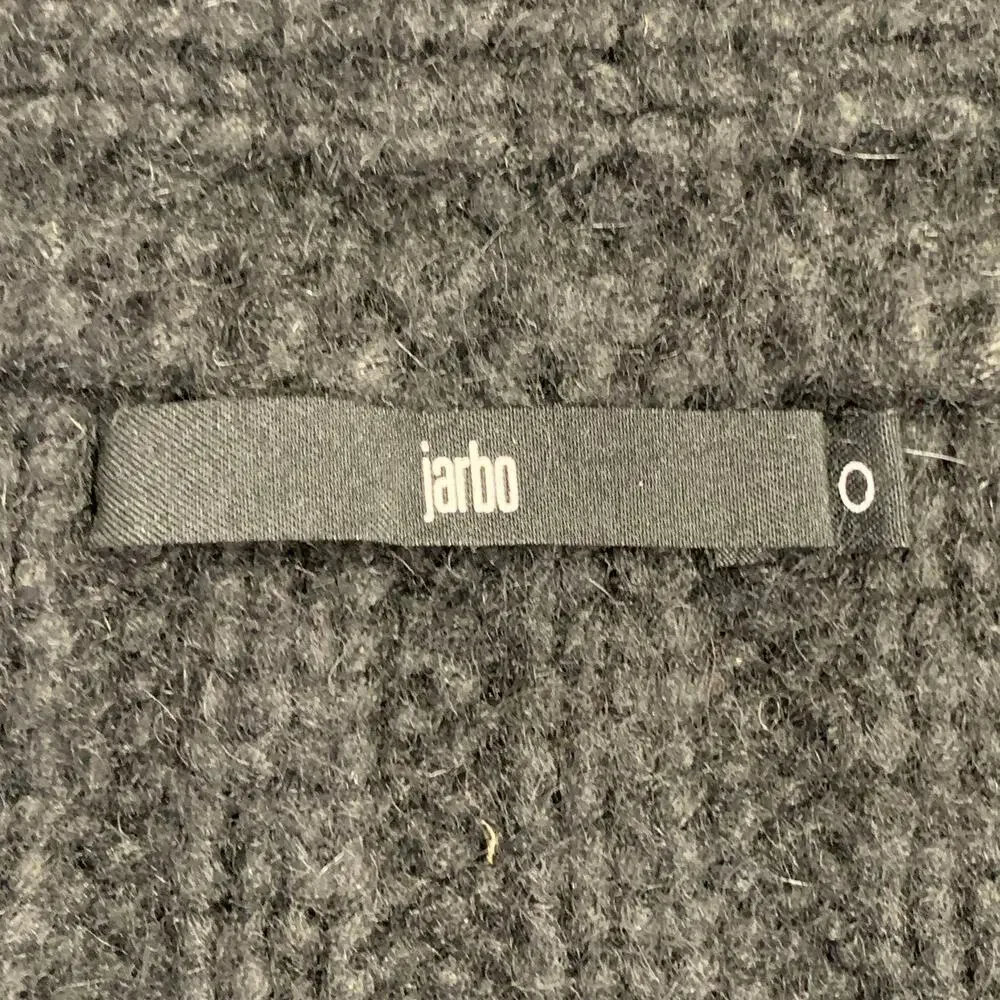 JARBO Size 0 Black Alpaca Blend Knit Shawl Collar Open Front Shrug Cardigan